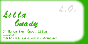 lilla onody business card