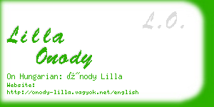 lilla onody business card